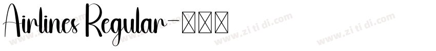 Airlines Regular字体转换